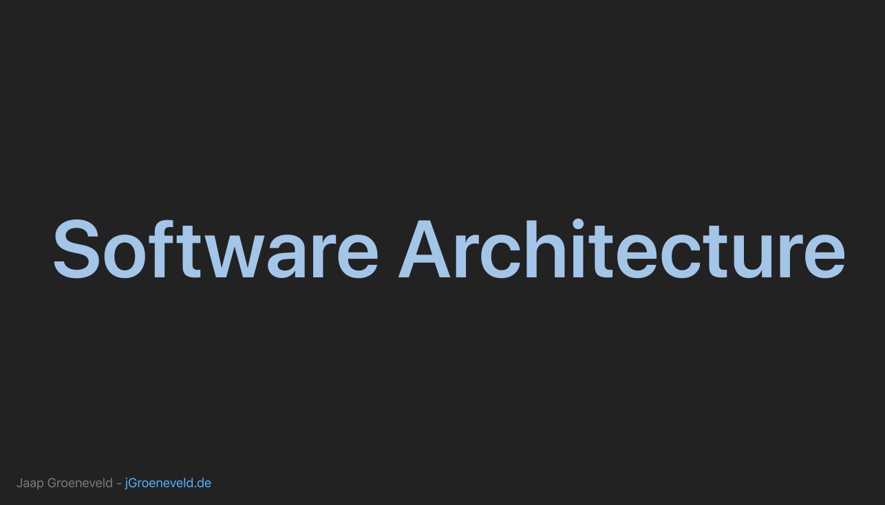 Talk: Software Architecture